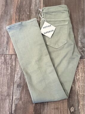 NWT’s MOTHER Superior - Olive Sage Green Jeans